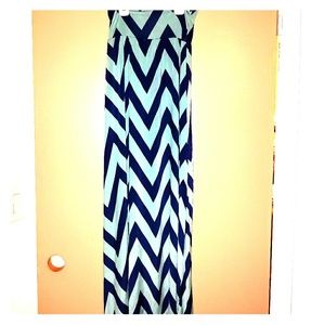 Chevron print maxi skirt